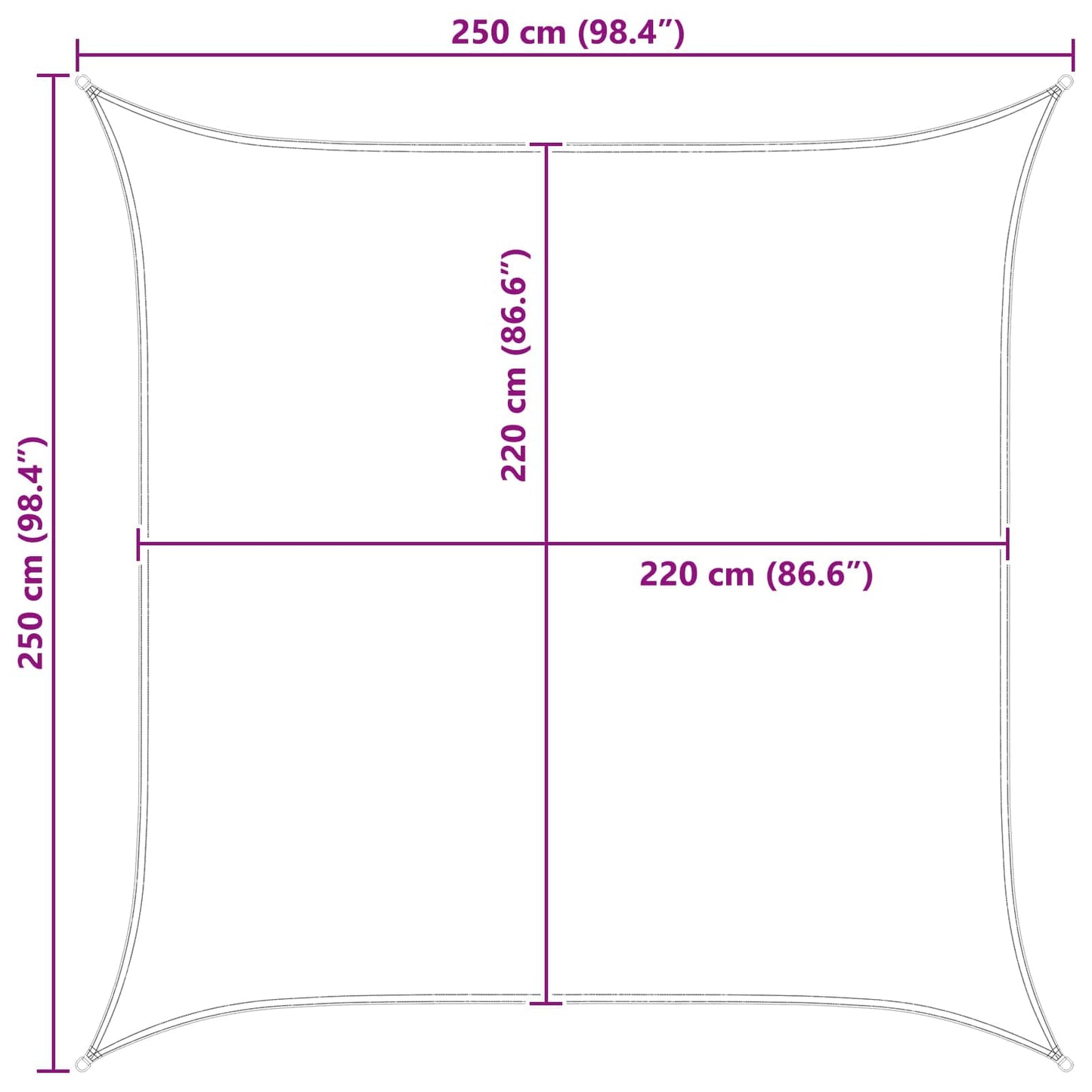 Sonnensegel 100 % Polyester Oxford Gelb Und Weiß
