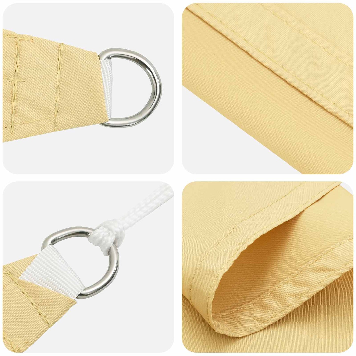 Sonnensegel 6 X 2,5 M 100 % Polyester Oxford Sand