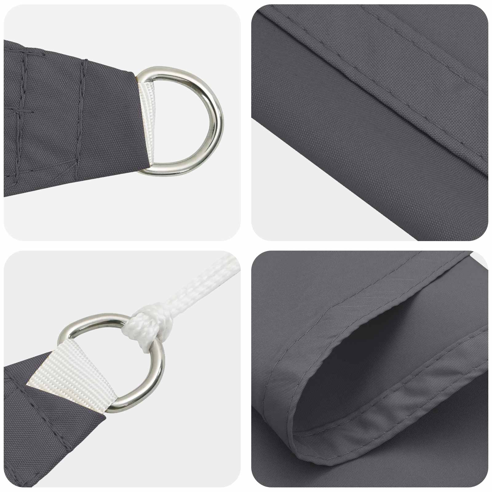 Sonnensegel 6 X 2 M Pu Beschichtetes Oxford Anthrazit