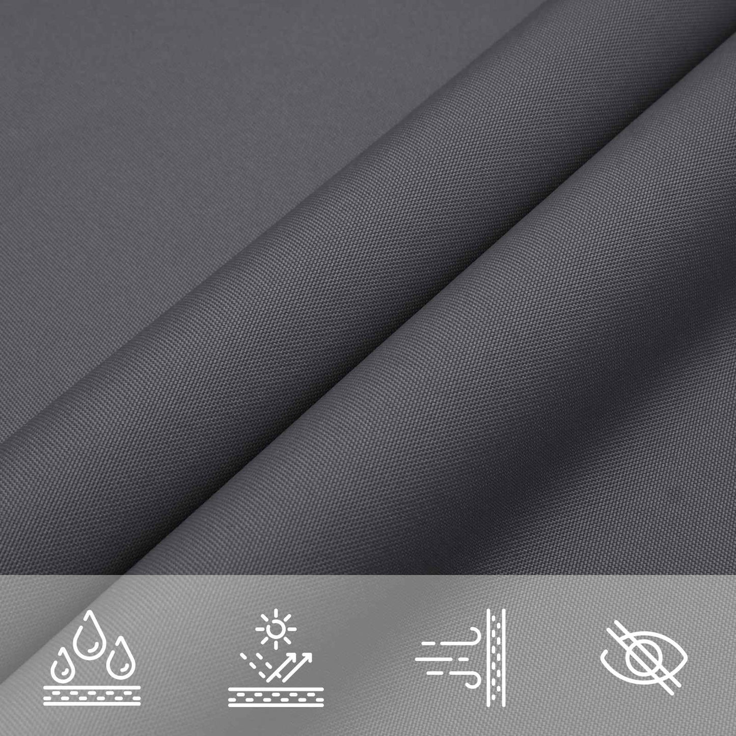 Sonnensegel 6 X 2 M Pu Beschichtetes Oxford Anthrazit