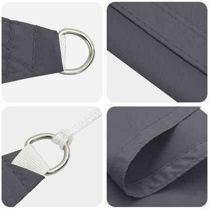Sonnensegel 6 X 2,5 M 100 % Polyester Oxford Anthrazit