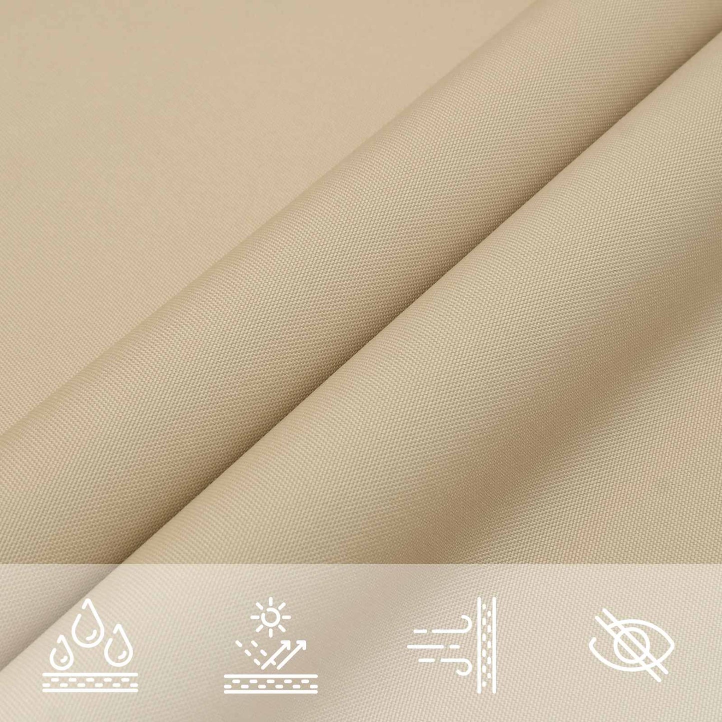 Sonnensegel 6 X 2 M Pu Beschichtetes Oxford Beige