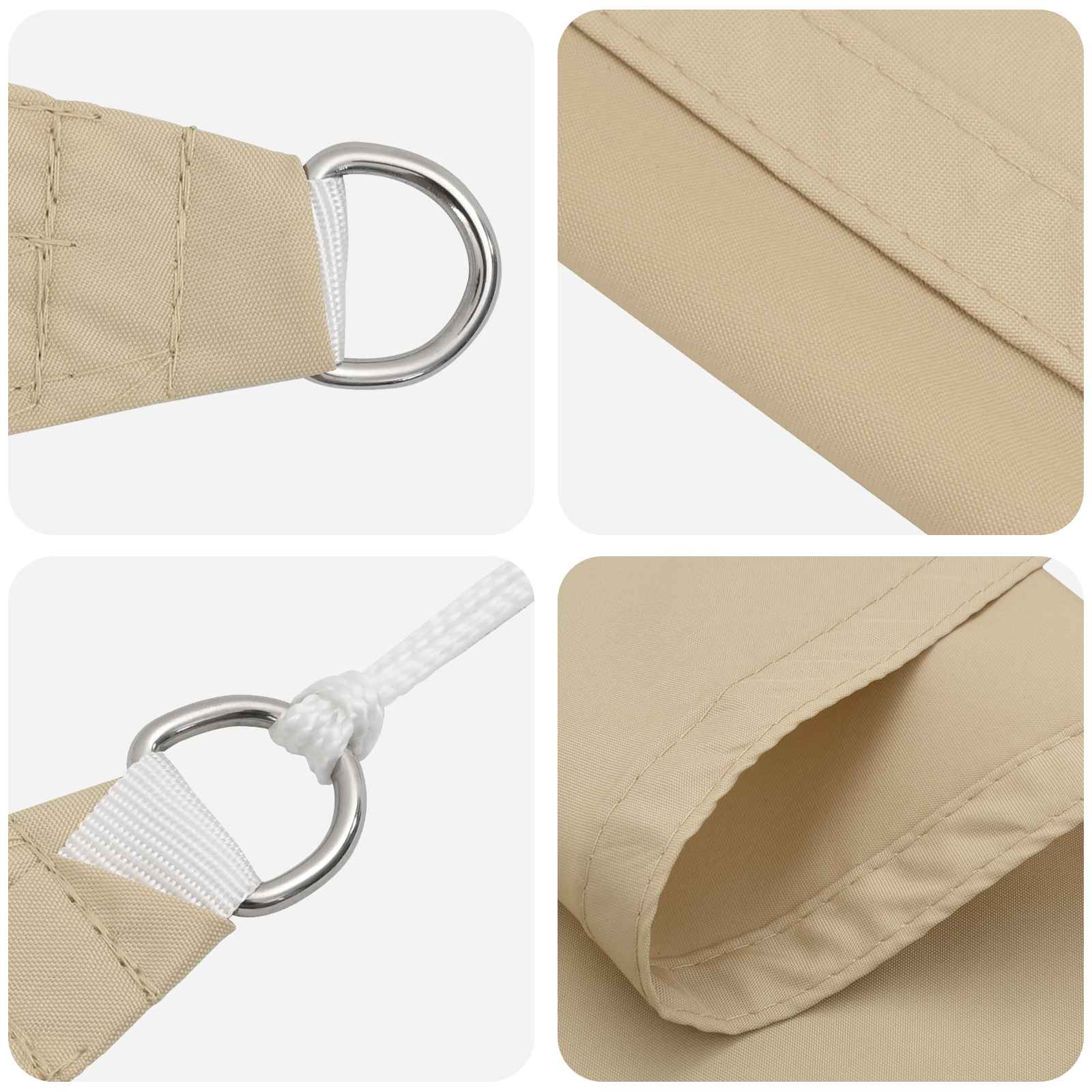 Sonnensegel 6 X 2,5 M 100 % Polyester Oxford Beige