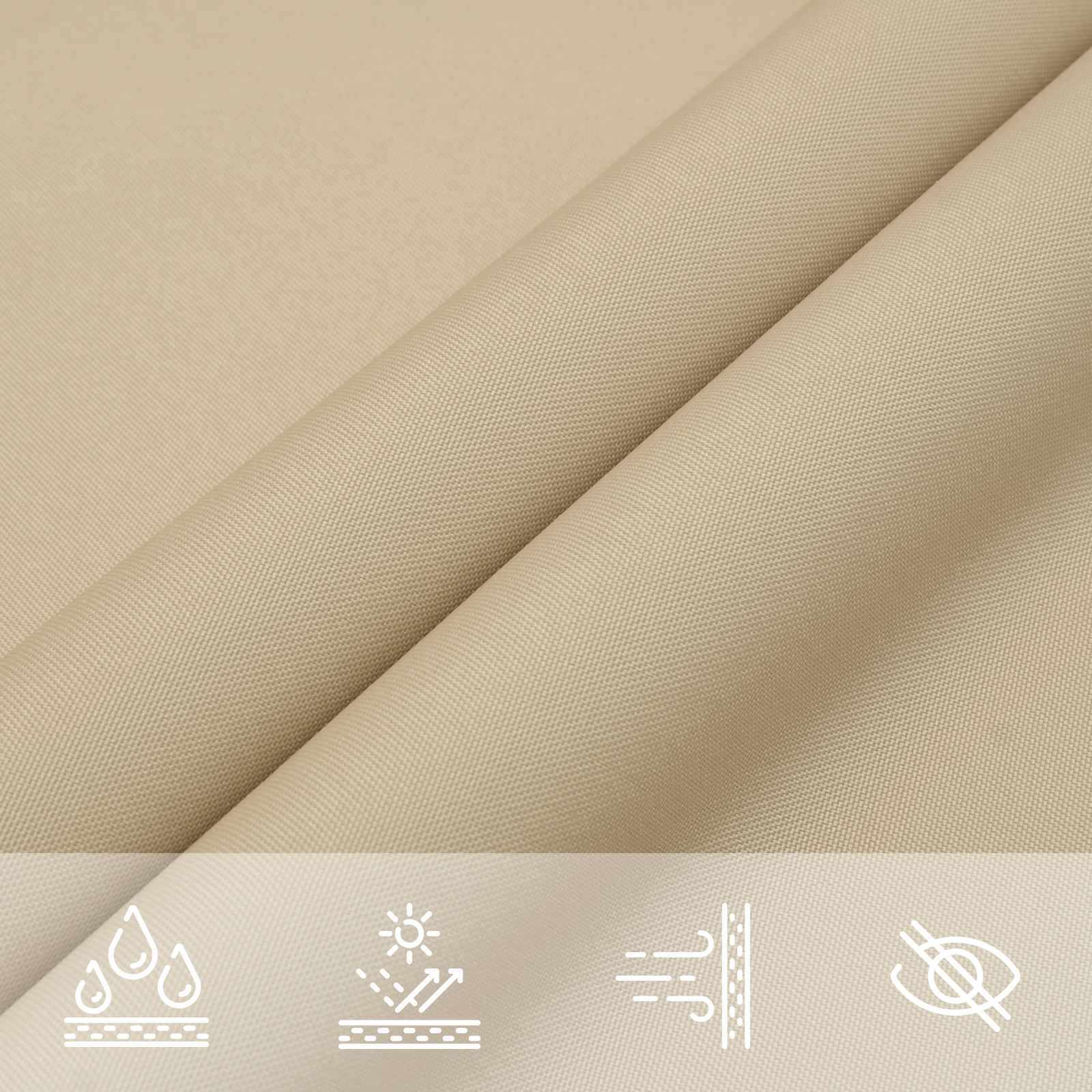 Sonnensegel 6 X 2,5 M 100 % Polyester Oxford Beige