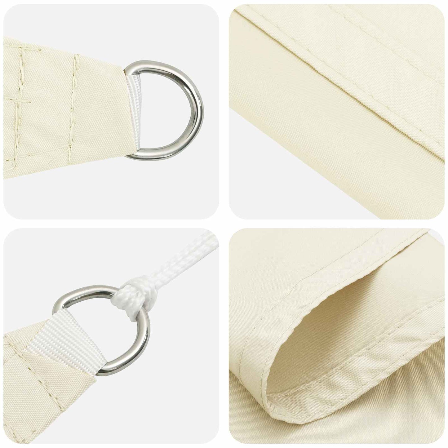 Sonnensegel 6 X 2 M 100 % Polyester Oxford Creme