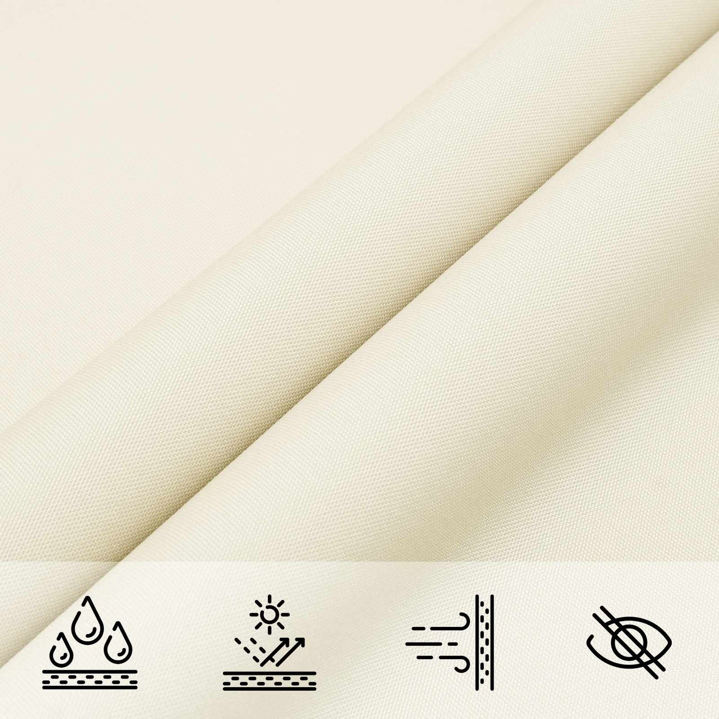 Sonnensegel 6 X 2,5 M 100 % Polyester Oxford Creme