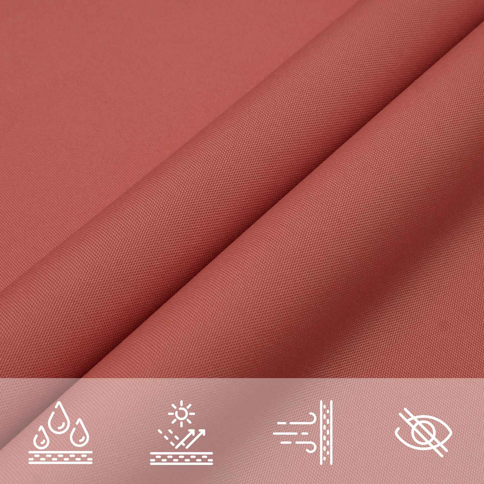 Sonnensegel 6 X 2,5 M 100 % Polyester Oxford Terrakotta
