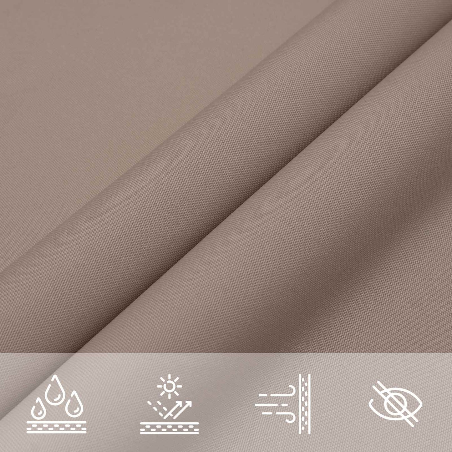 Sonnensegel 6 X 2,5 M 100 % Polyester Oxford Taupe