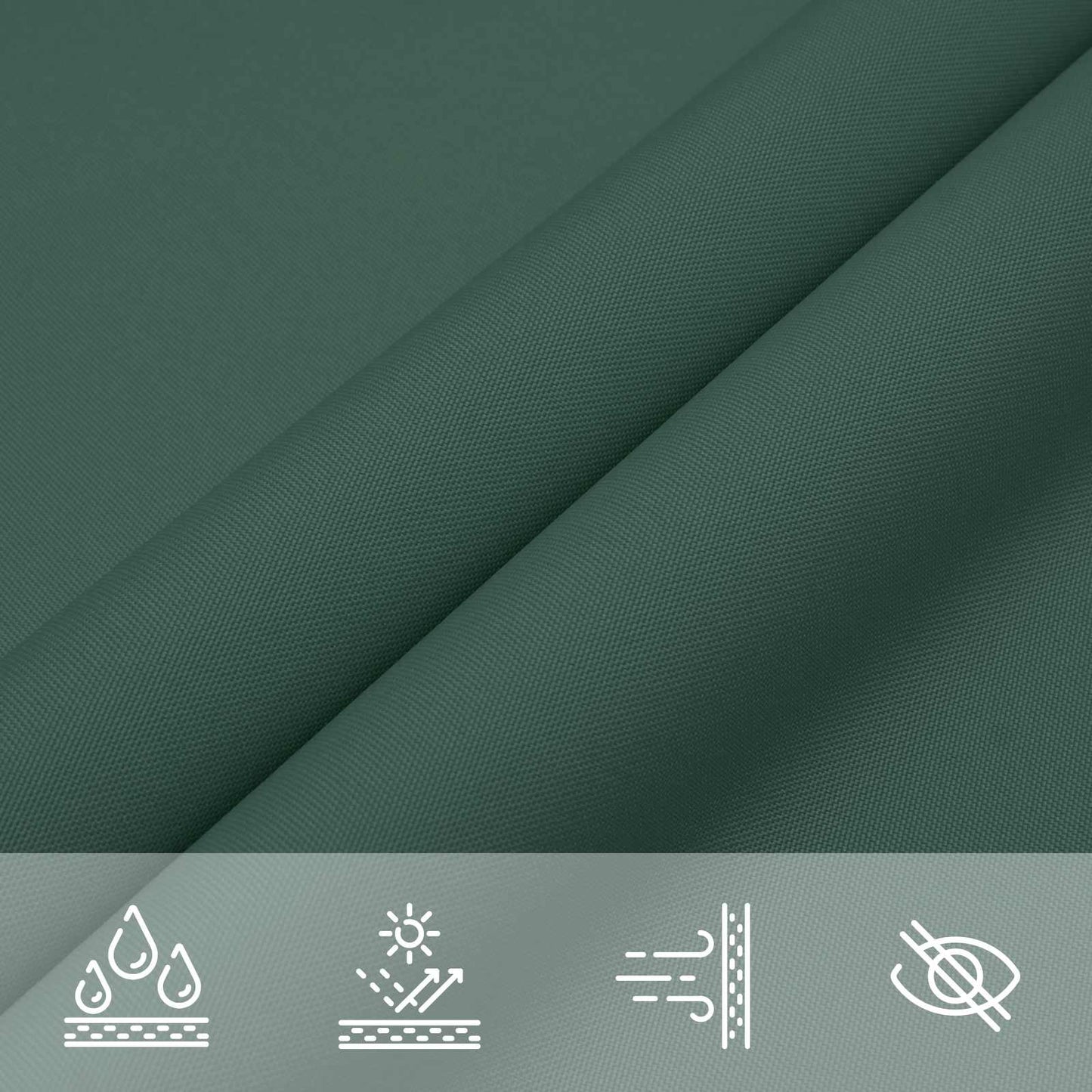 Sonnensegel 6 X 2,5 M 100 % Polyester Oxford Dunkelgrün