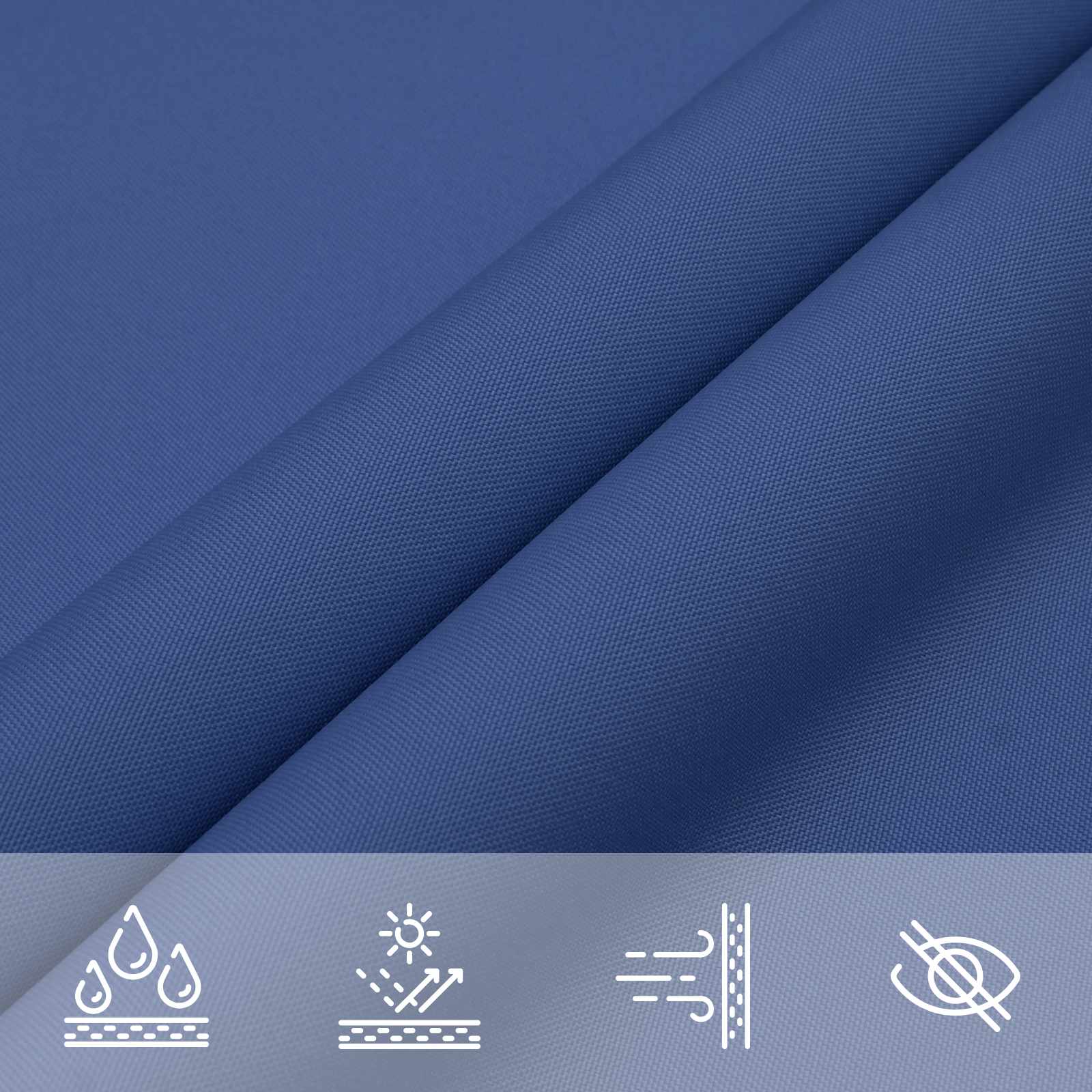 Sonnensegel 6 X 2,5 M 100 % Polyester Oxford Blau