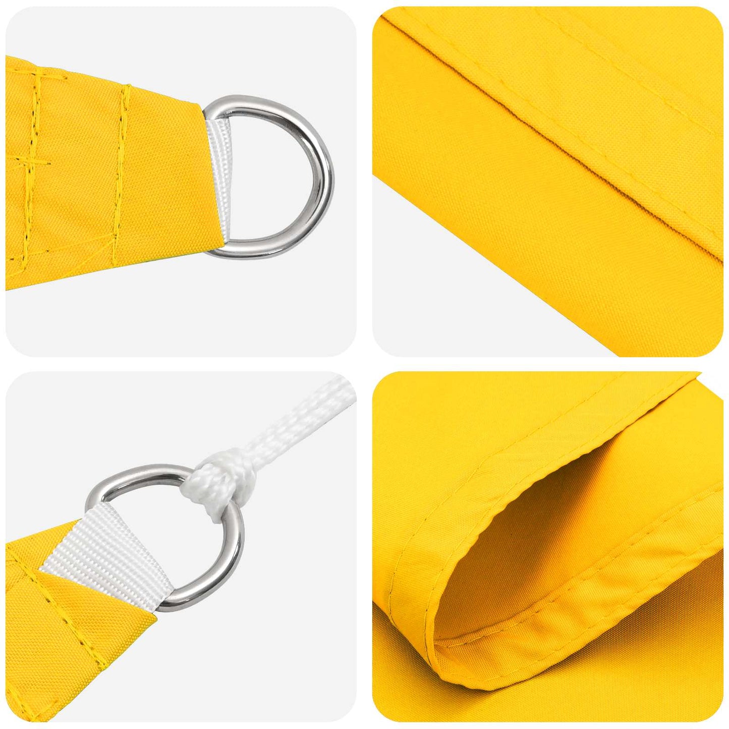 Sonnensegel 6 X 2 M 100 % Polyester Oxford Gelb