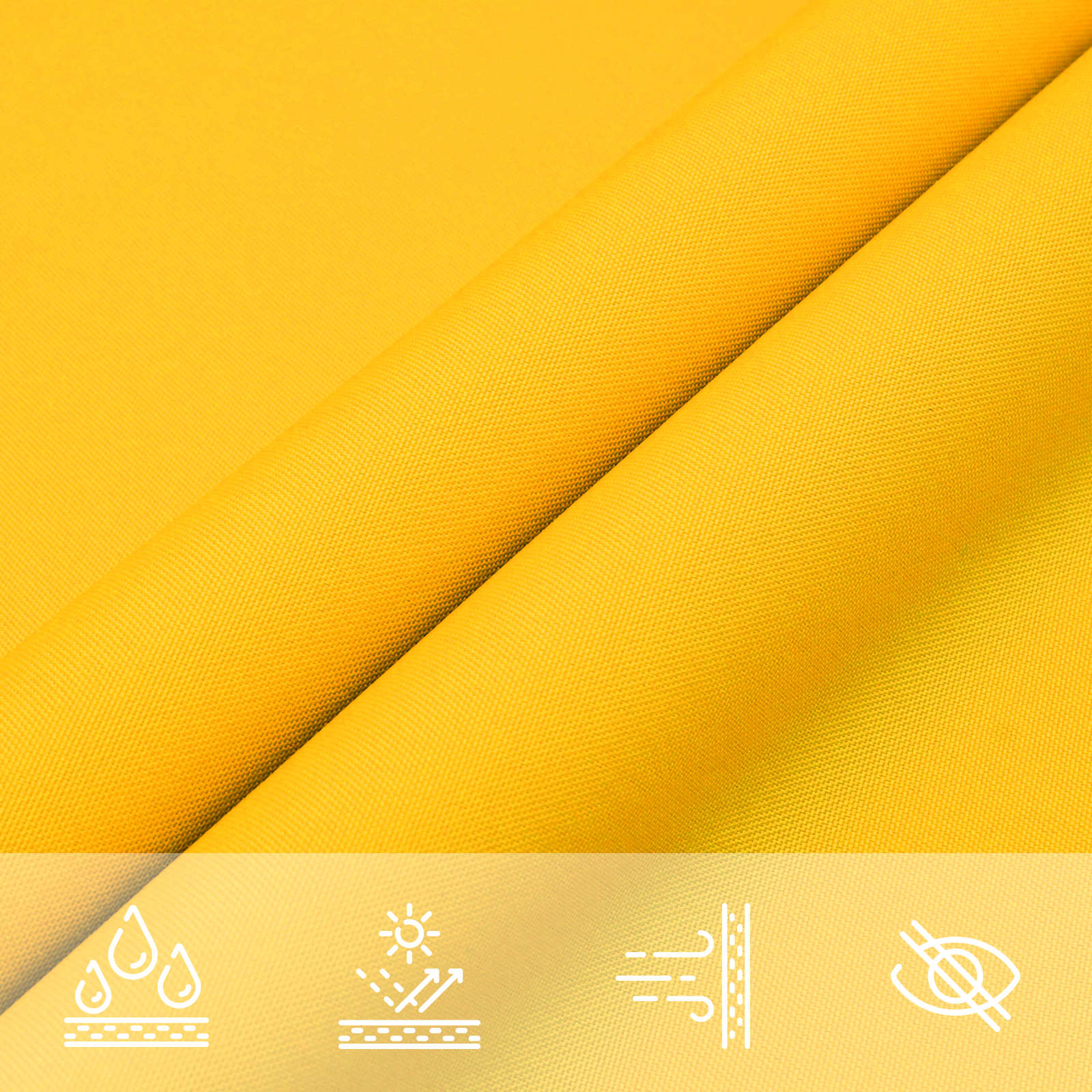 Sonnensegel 6 X 2 M 100 % Polyester Oxford Gelb