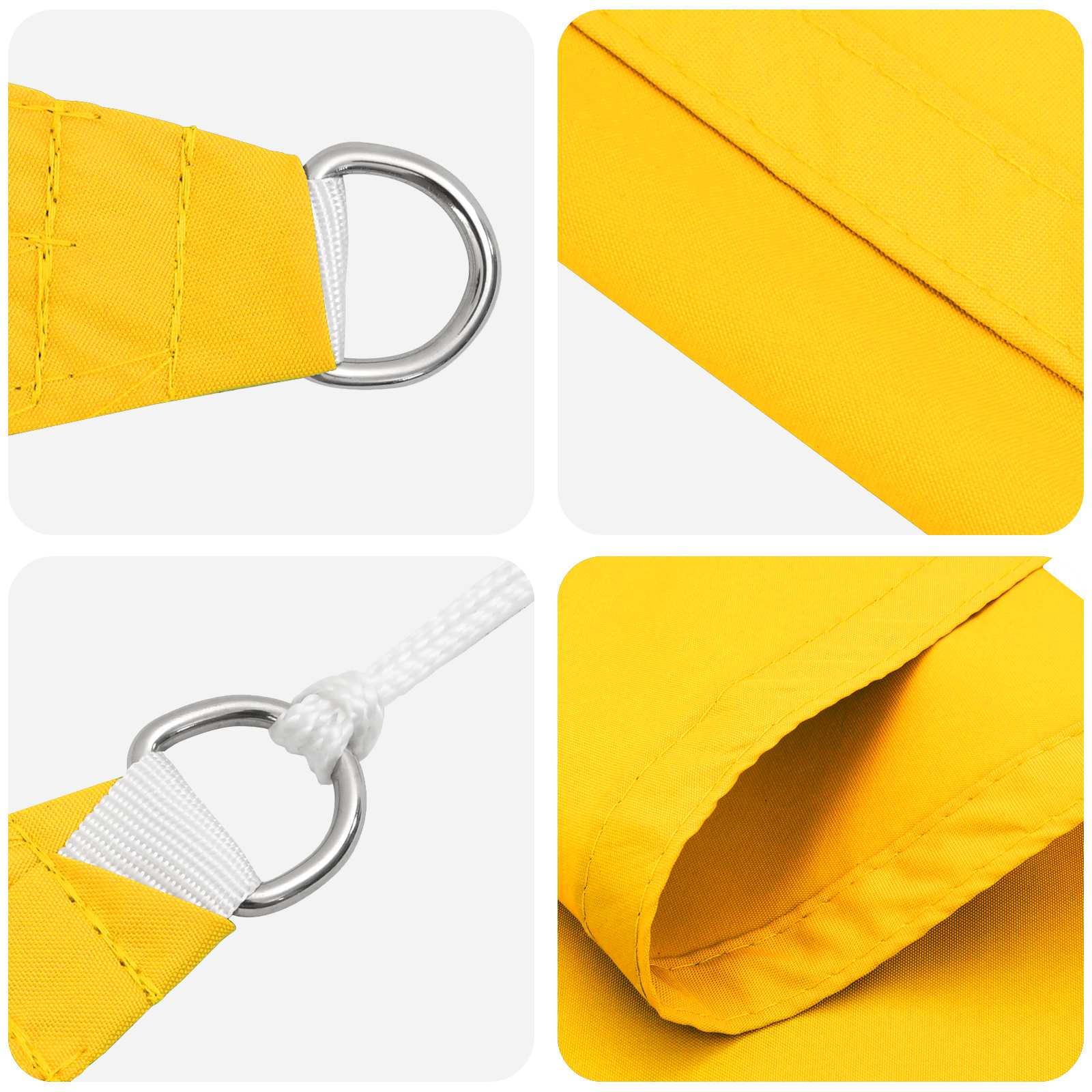 Sonnensegel 6 X 2,5 M 100 % Polyester Oxford Gelb