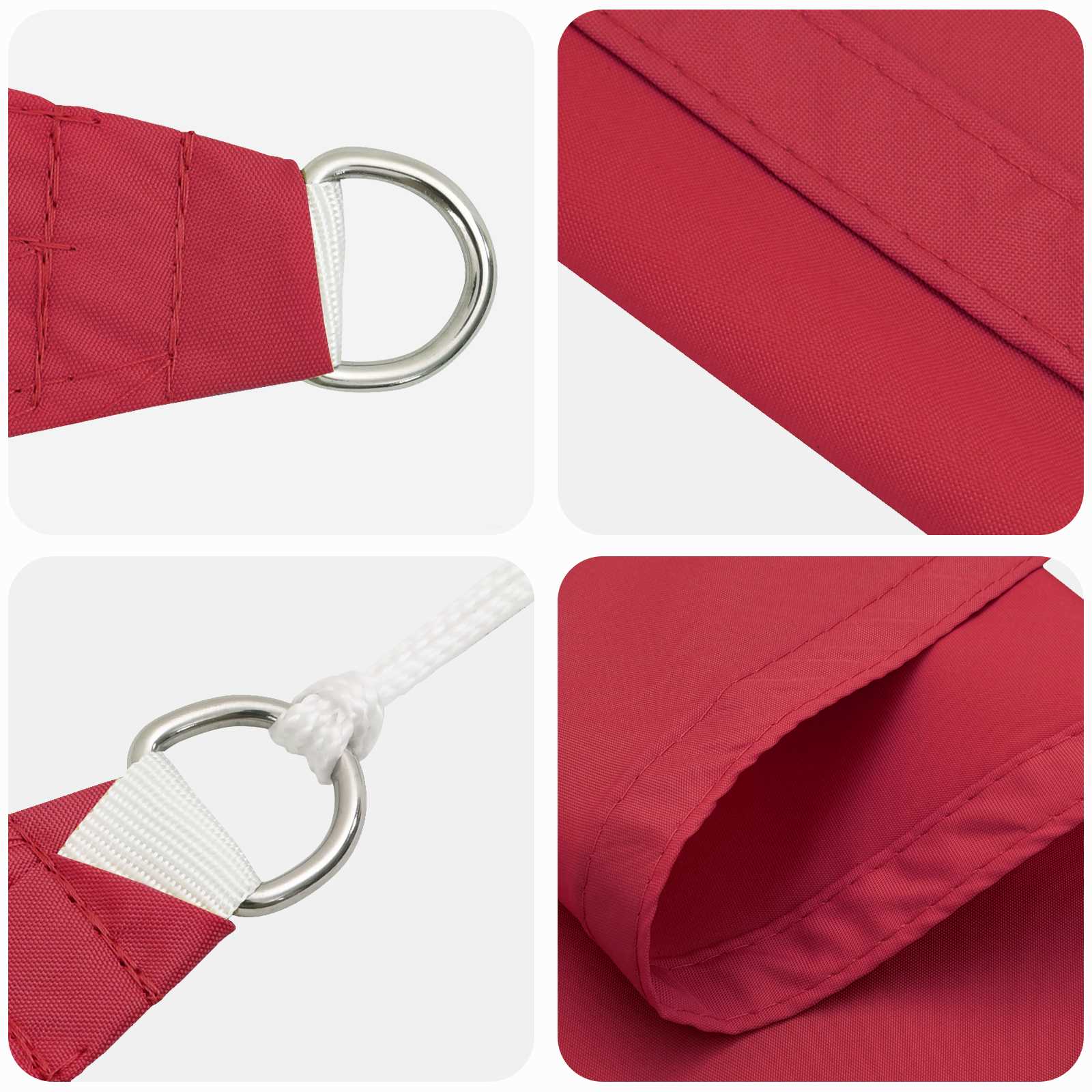 Sonnensegel 6 X 2,5 M 100 % Polyester Oxford Rot