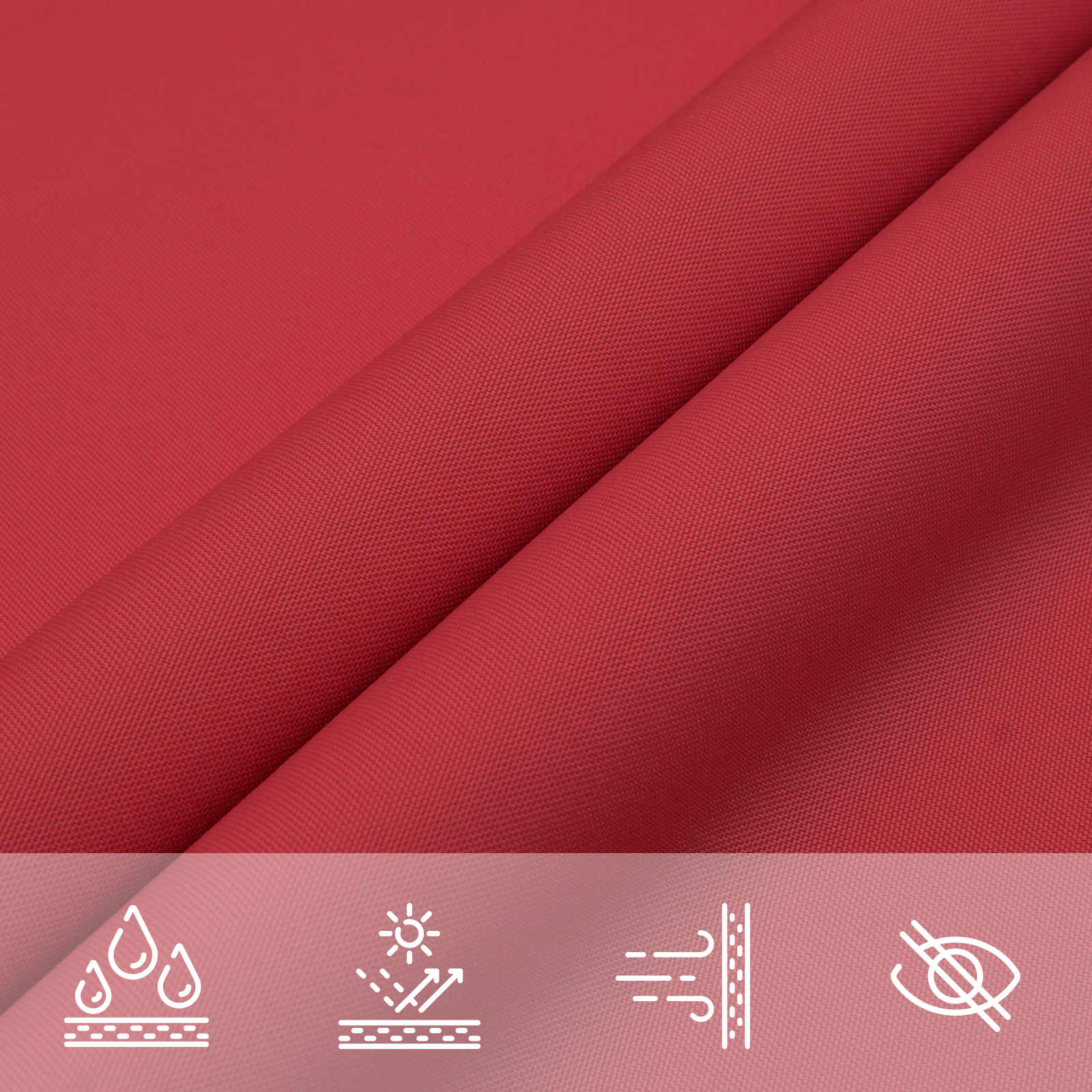 Sonnensegel 6 X 2,5 M 100 % Polyester Oxford Rot