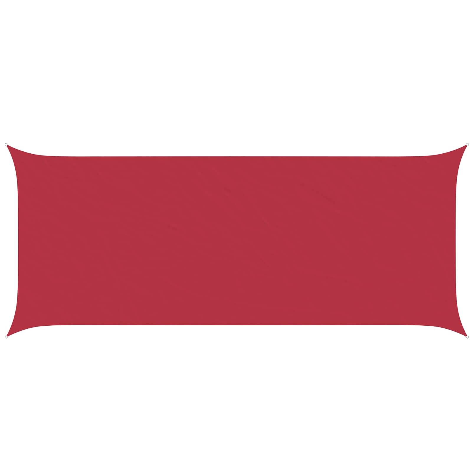 Sonnensegel 6 X 2,5 M 100 % Polyester Oxford Rot
