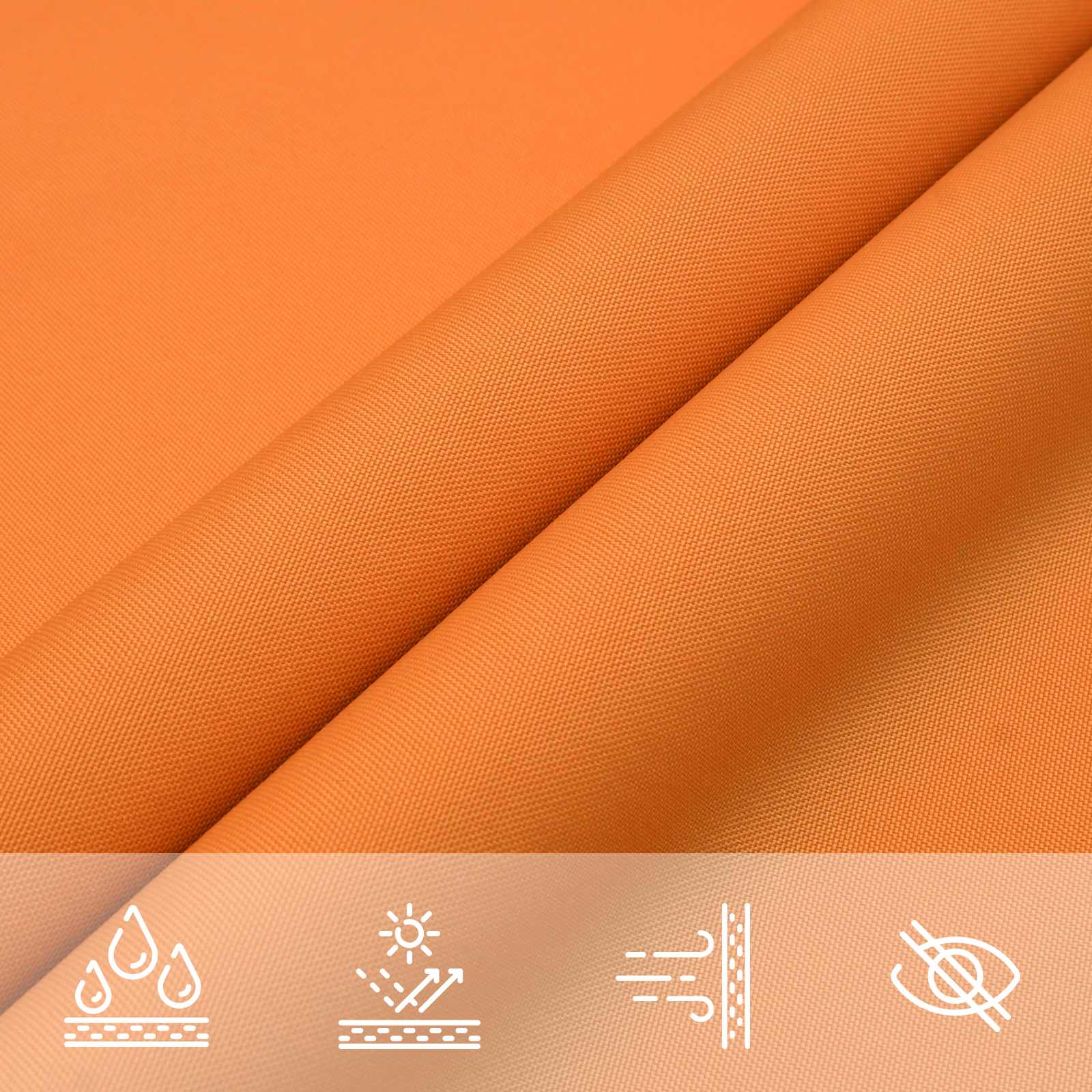 Sonnensegel 6 X 2 M 100 % Polyester Oxford Orange