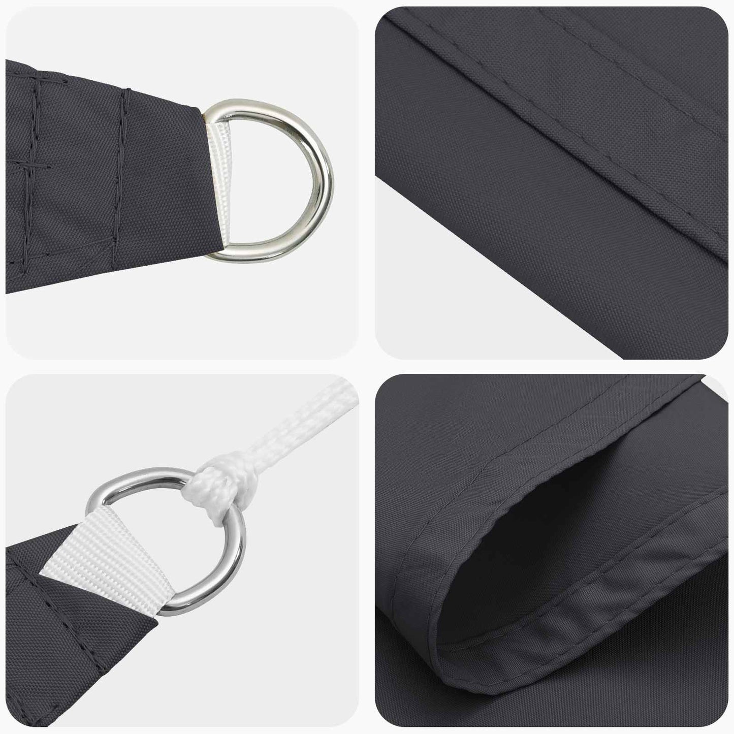 Sonnensegel Pu Beschichtetes Oxford Schwarz