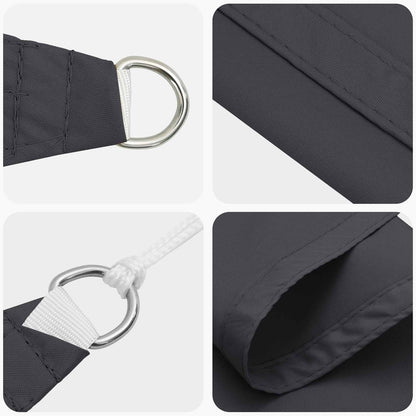 Sonnensegel 6 X 2,5 M 100 % Polyester Oxford Schwarz
