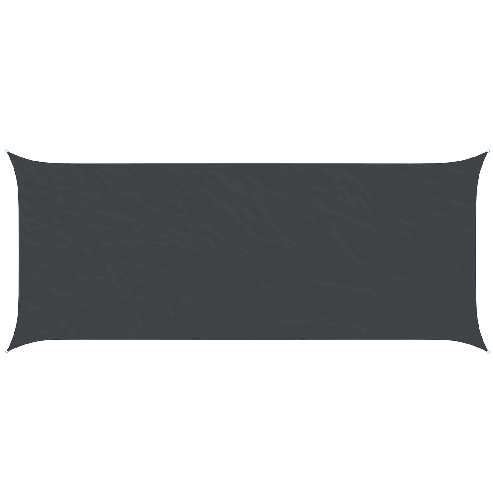 Sonnensegel 6 X 2,5 M 100 % Polyester Oxford Schwarz