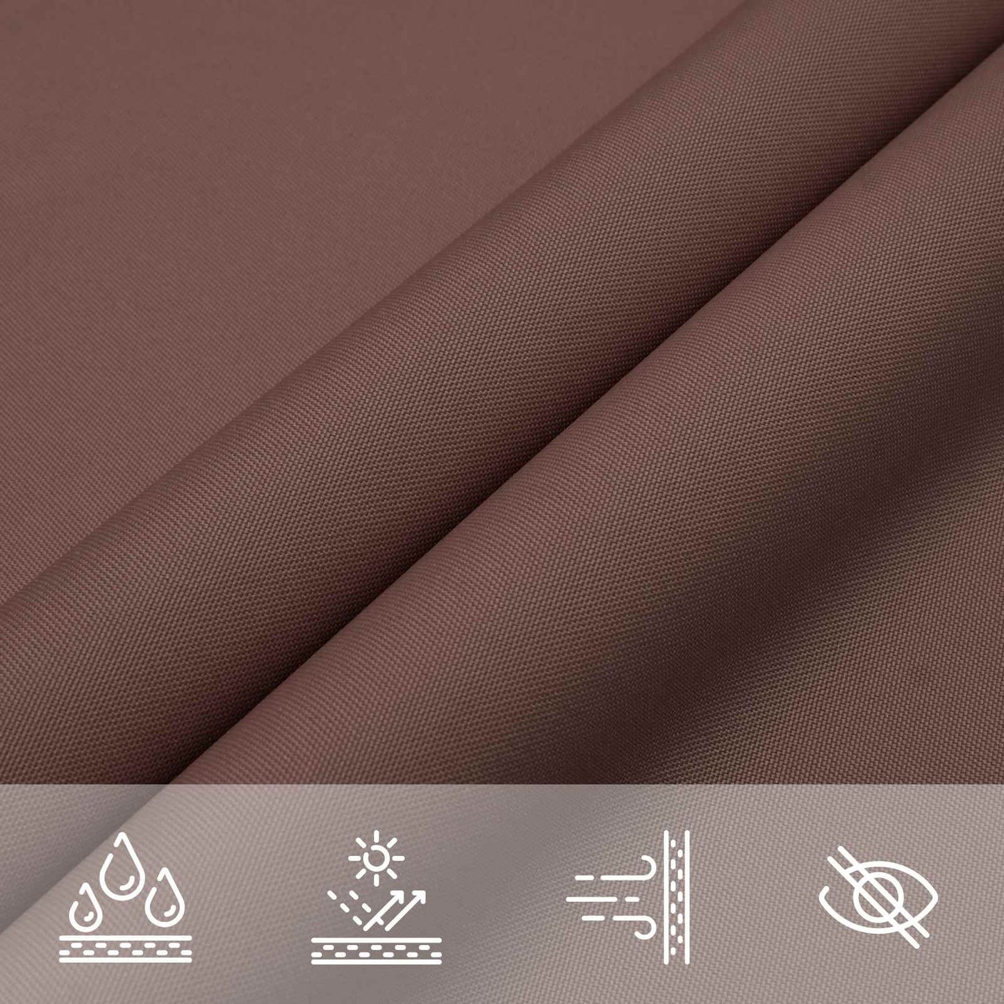 Sonnensegel 6 X 2 M 100 % Polyester Oxford Braun