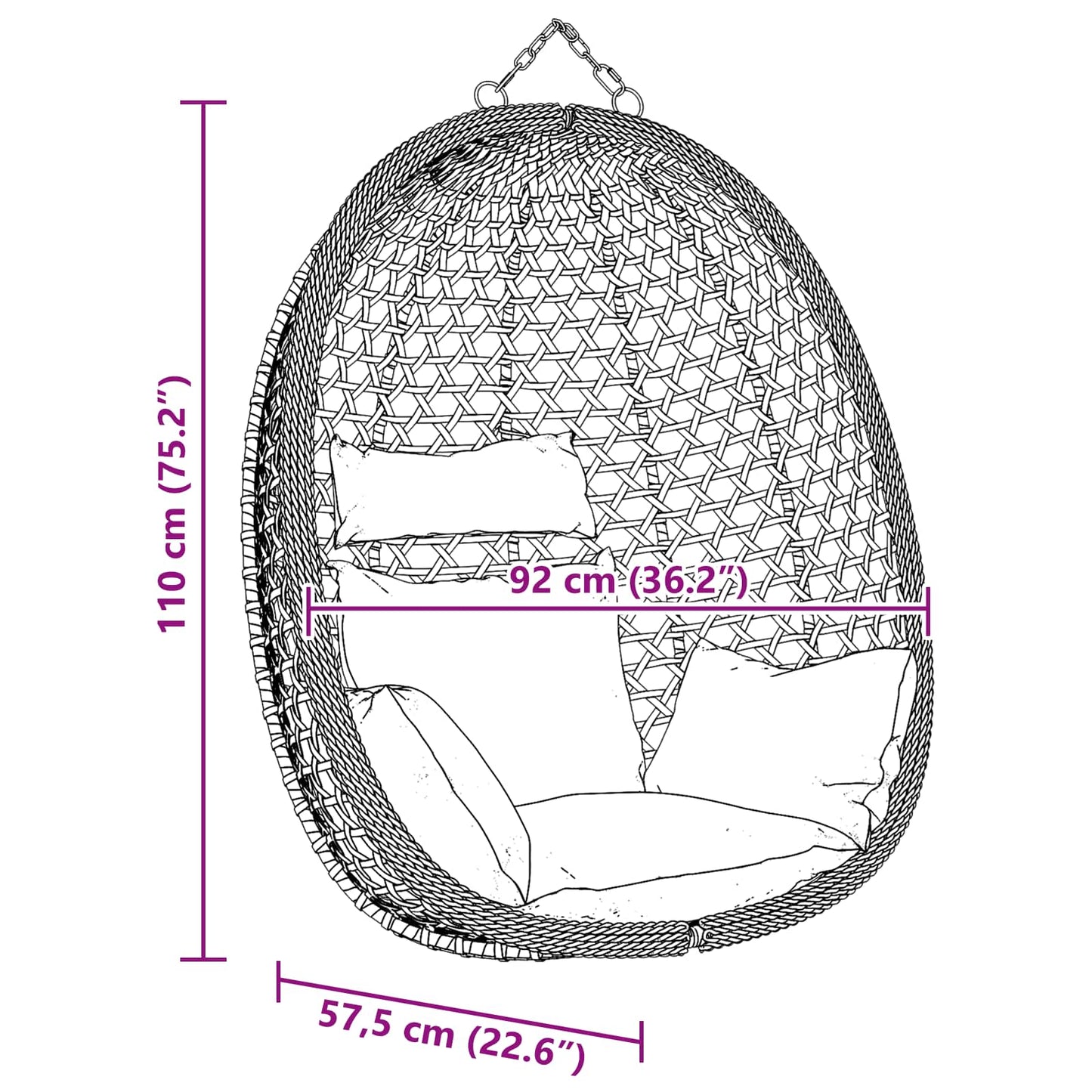 Hängesessel Ohne Gestell Poly-Rattan