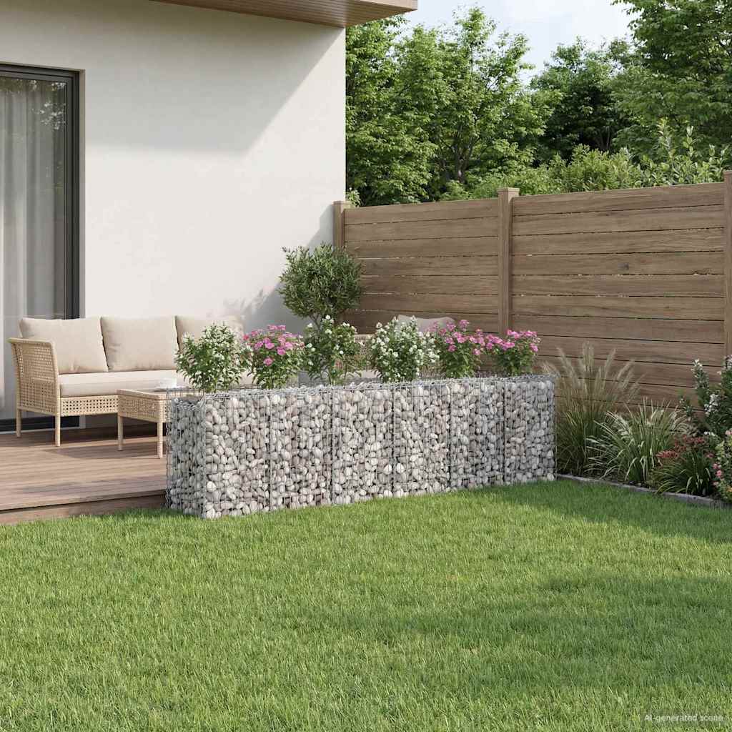Gabionen-Hochbeet 3 Pcs Silber