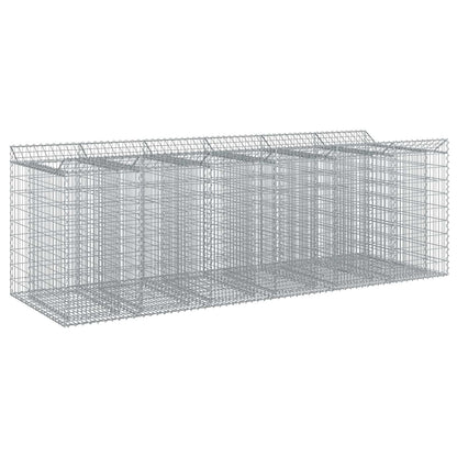 Gabionen-Hochbeet 3 Pcs Silber