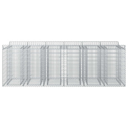 Gabionen-Hochbeet 3 Pcs Silber