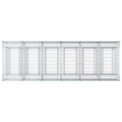 Gabionen-Hochbeet 3 Pcs Silber