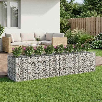 Gabionen-Hochbeet 3 Pcs Silber