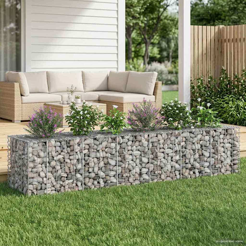Gabionen Hochbeet Silber