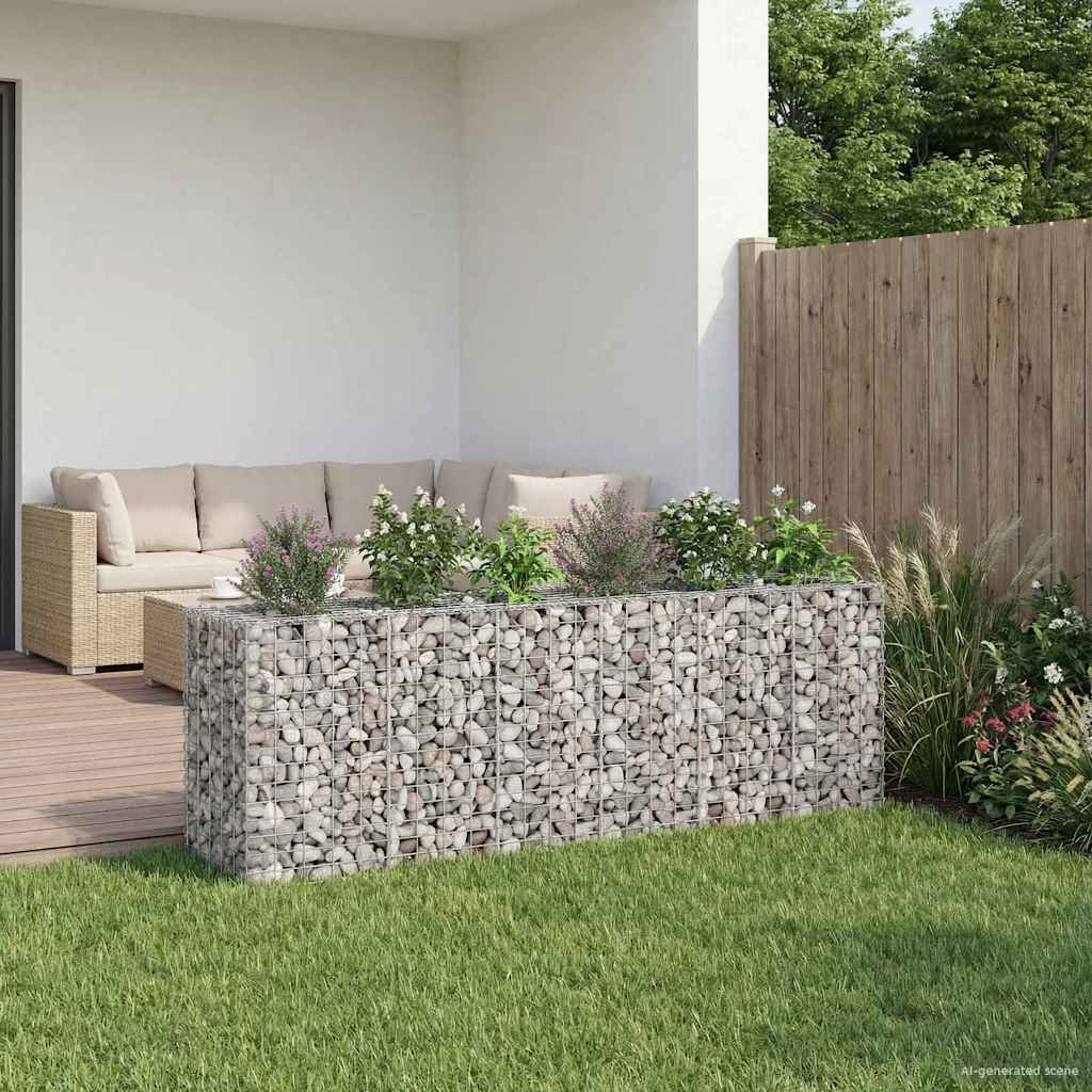Gabionen Hochbeet Silber