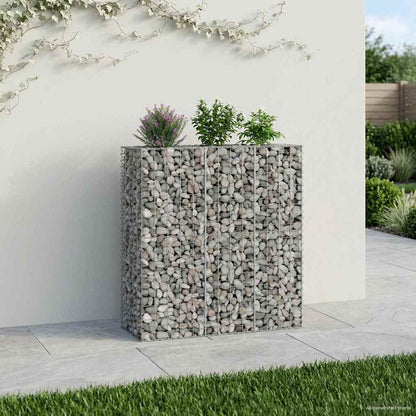 Gabionen Hochbeet Silber