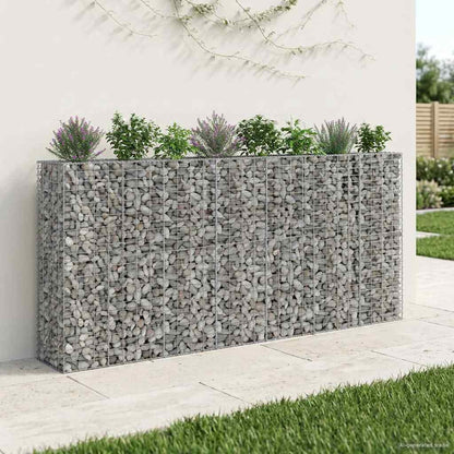 Gabionen Hochbeet Silber