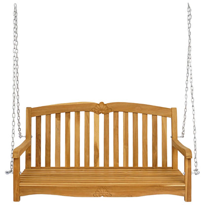 Schaukelbank 114 X 60 X 60,5 Cm Massivholz Teak Natur