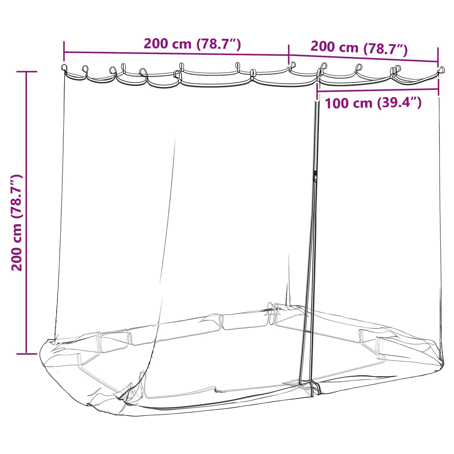 Moskito-Netz Für Pavillon 220 Mesh Polyester