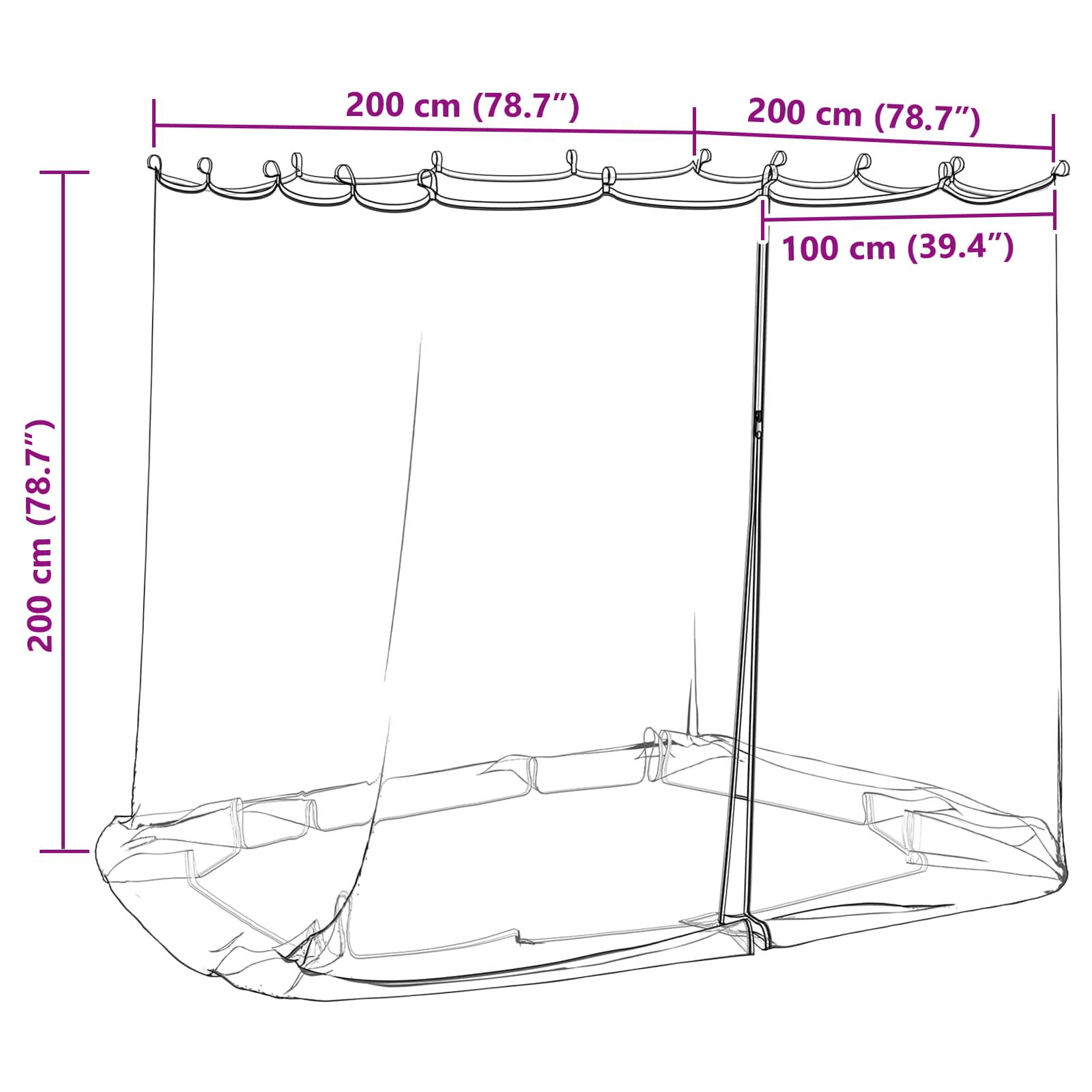 Moskito-Netz Für Pavillon 220 Mesh Polyester
