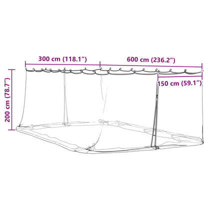 Moskito-Netz Für Pavillon 220 Mesh 6 X 3 X 2 M Polyester