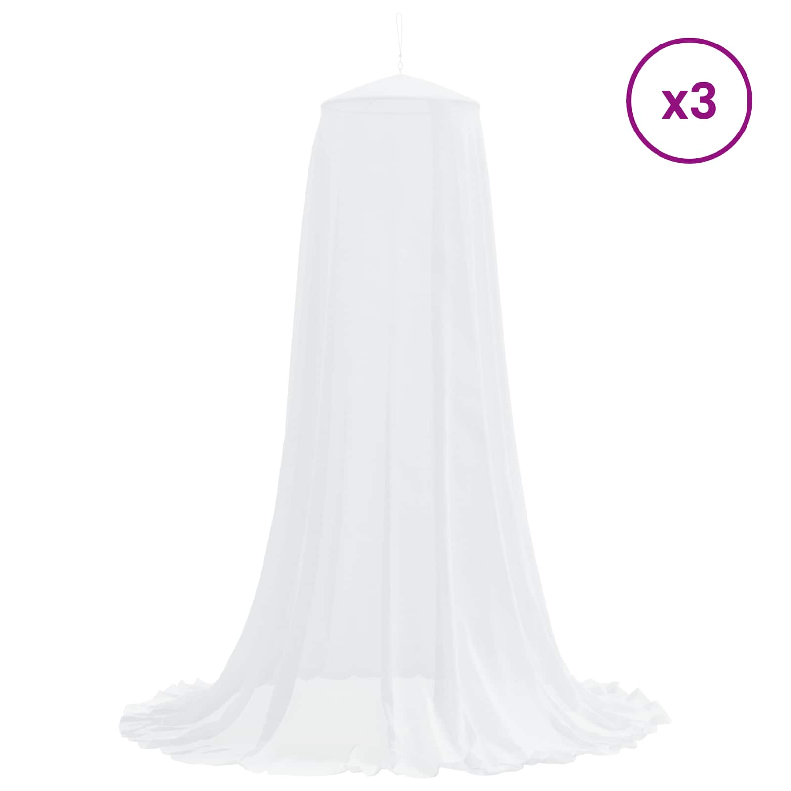 Moskito-Netz Für Das Bett 3 Stk. 156 Mesh ⌀56 X 220 Cm