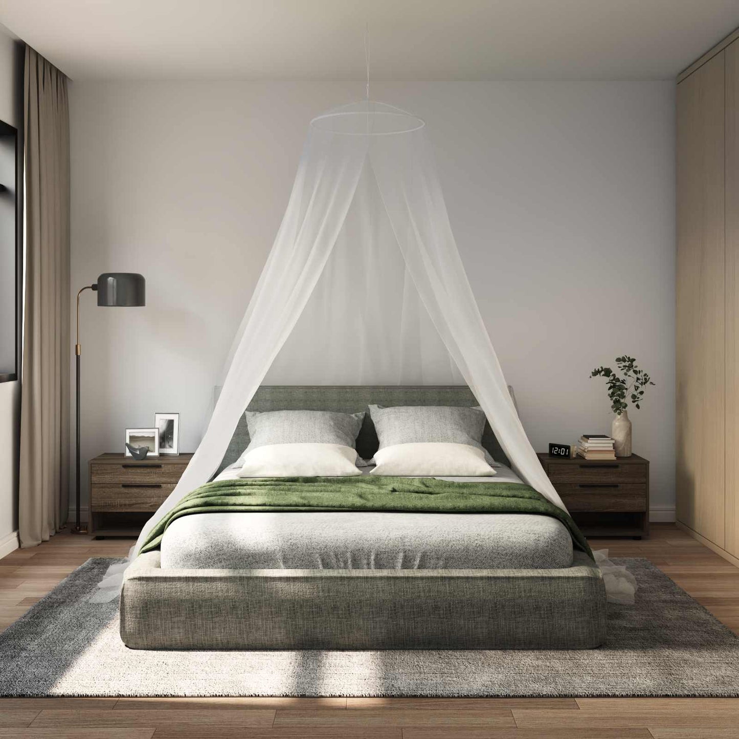 Moskito-Netz Für Das Bett 3 Pcs 156 Mesh ⌀56 X 220 Cm