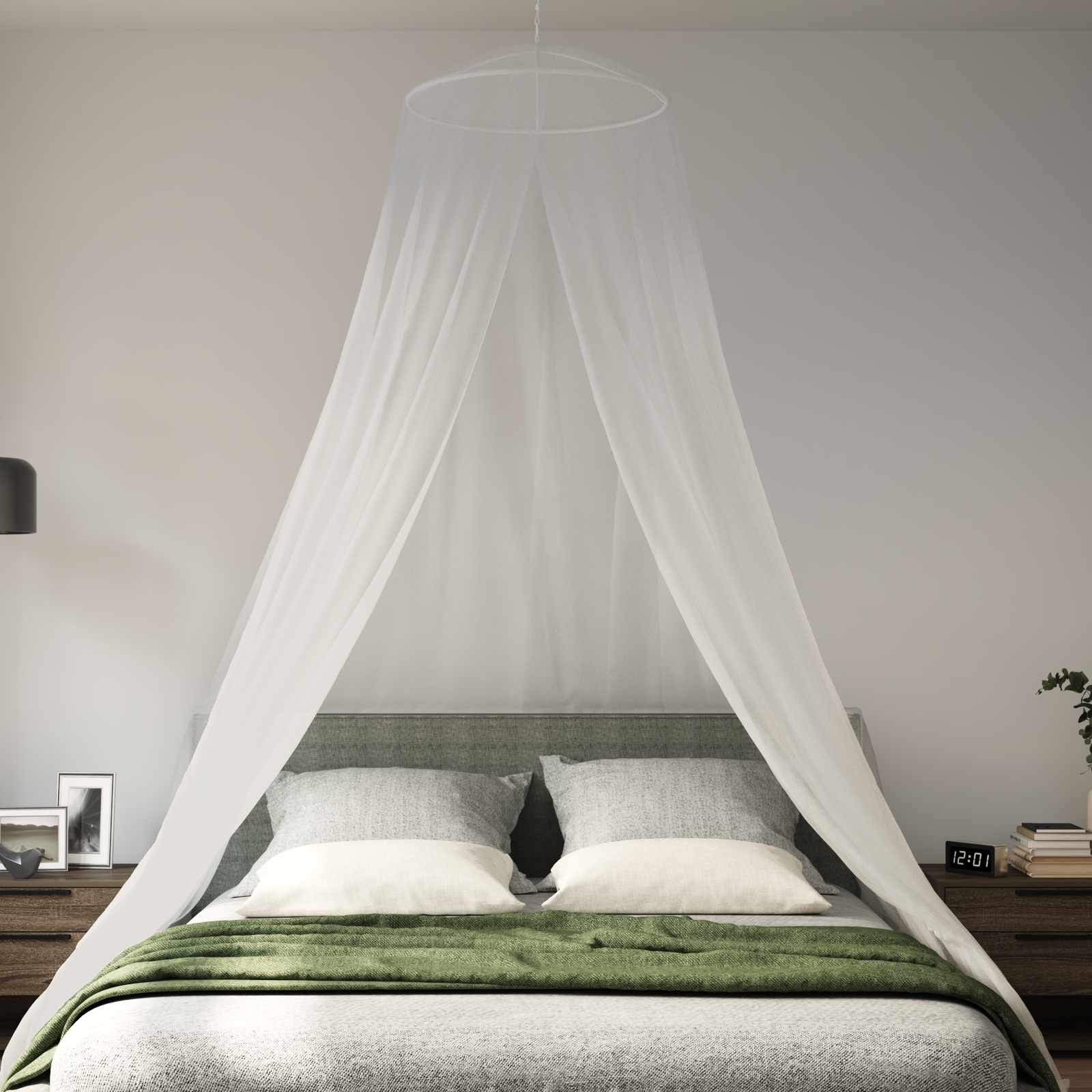 Moskito-Netz Für Das Bett 3 Pcs 156 Mesh ⌀56 X 220 Cm