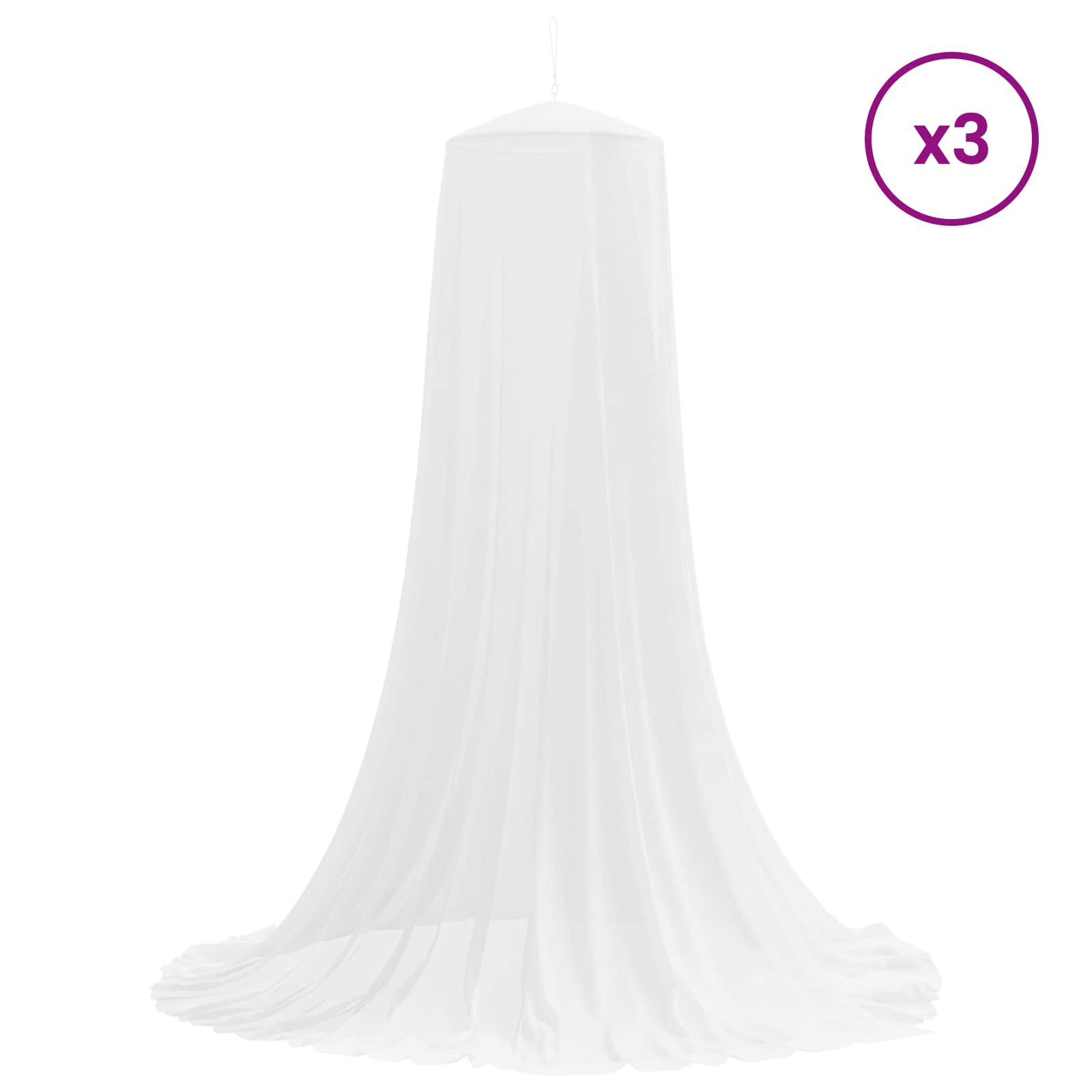 Moskito-Netz Für Das Bett 3 Pcs 156 Mesh ⌀56 X 220 Cm
