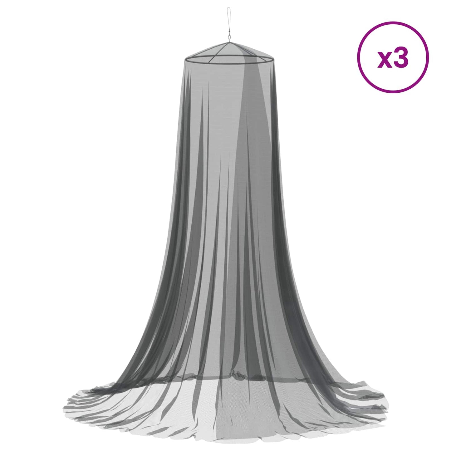 Moskito-Netz Für Das Bett 3 Pcs 156 Mesh ⌀56 X 220 Cm