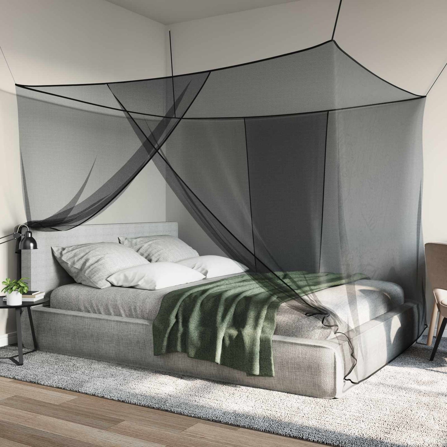 Moskito-Netz Für Bett 156 Maschen 3 Pcs Polyester