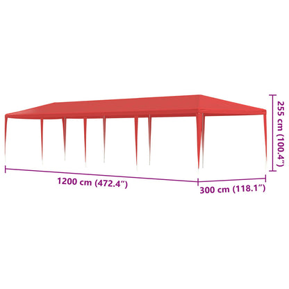 Partyzelt 1200 X 300 X 255 Cm Pe Und Stahl