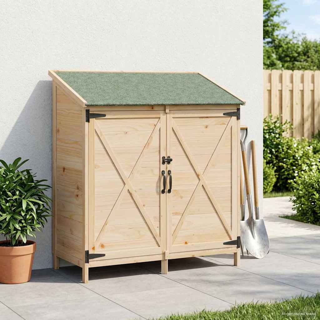Gartenschuppen 106 X 56 X 176,5 Cm Massivholz Aus Fichte