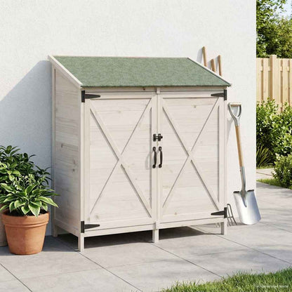 Gartenschuppen 106 X 56 X 176,5 Cm Massivholz Aus Fichte