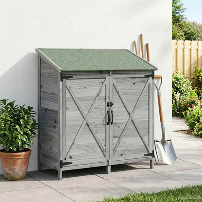 Gartenschuppen 106 X 56 X 176,5 Cm Massivholz Aus Fichte