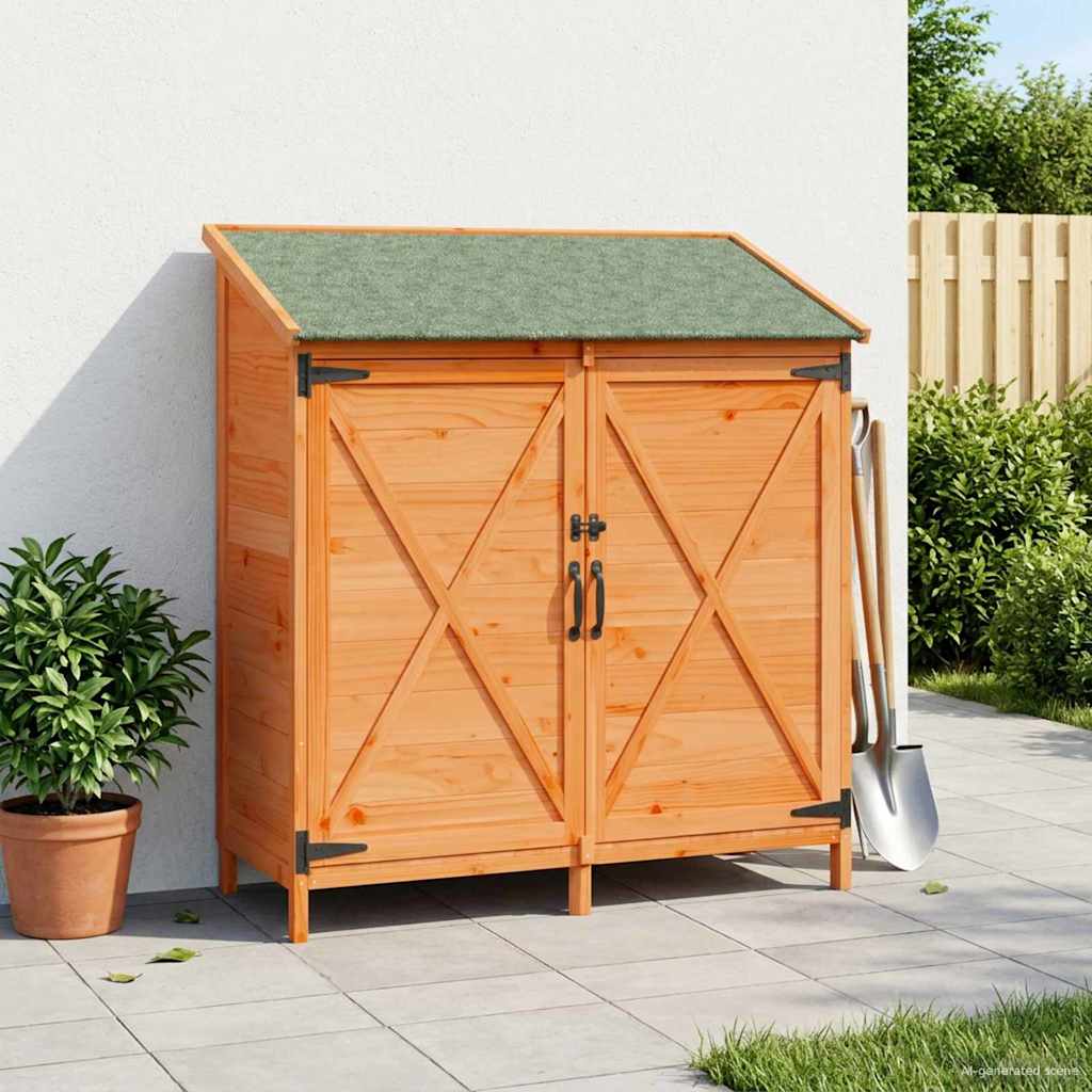 Gartenschuppen 106 X 56 X 176,5 Cm Massivholz Aus Fichte